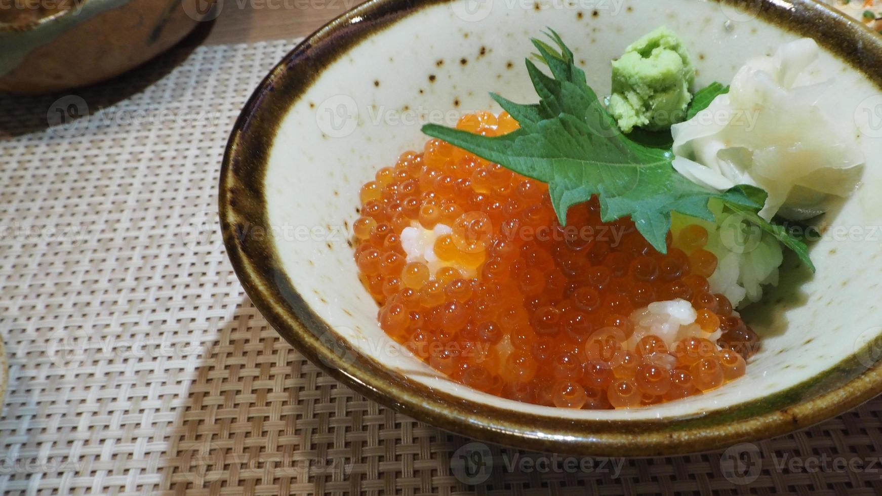 Ikura don or salmon egg rice .it is japan traditional food. 13448704