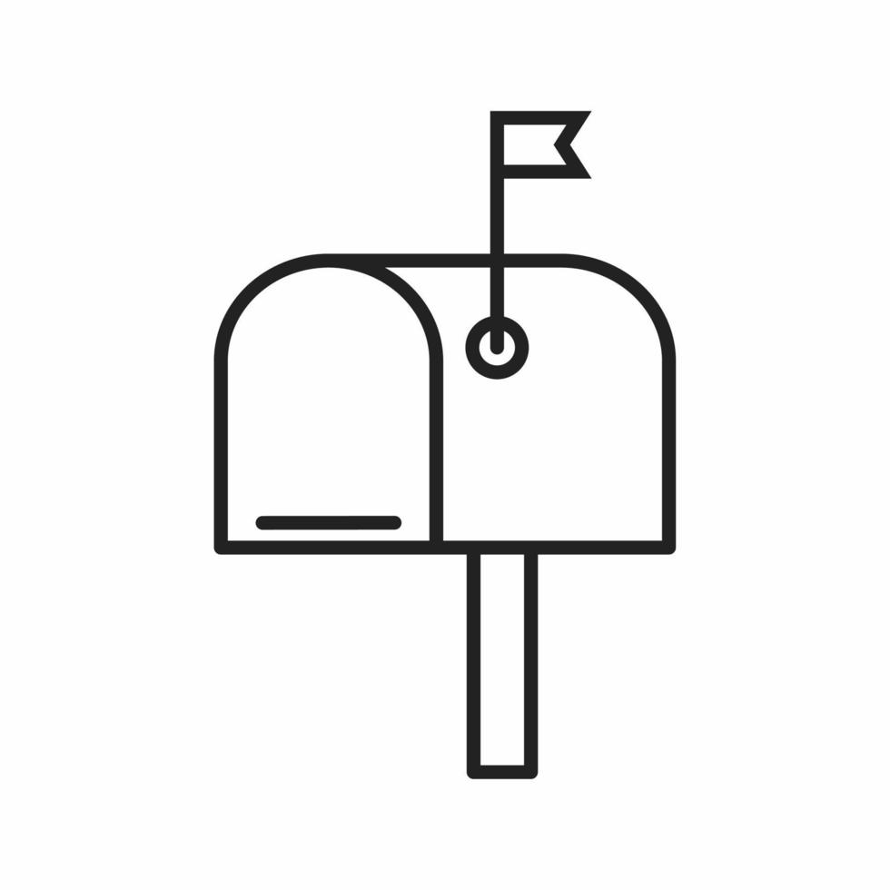 mailbox outline icon vector