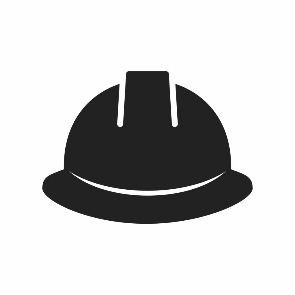 safety helmet flat style icon vector