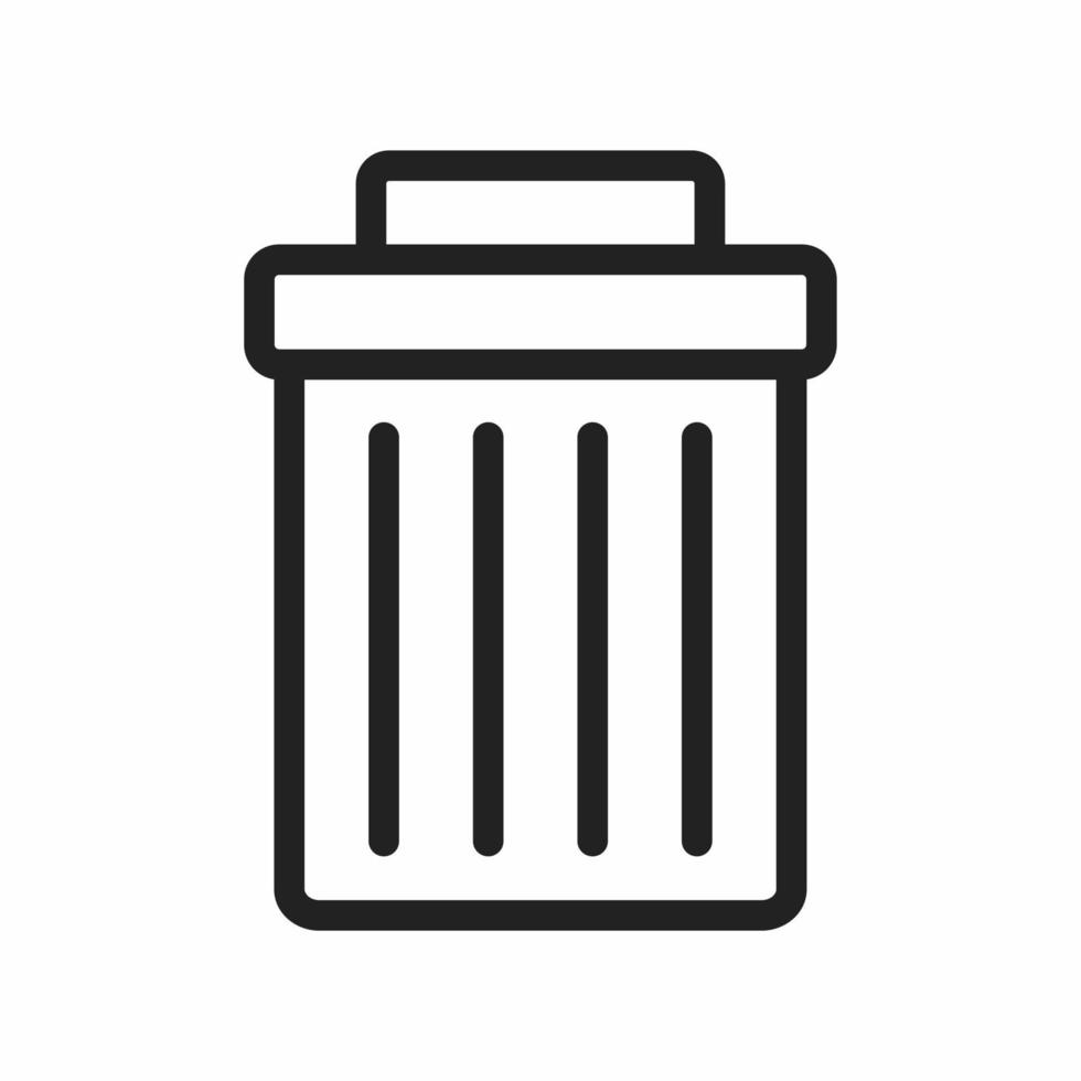 trash outline style icon vector