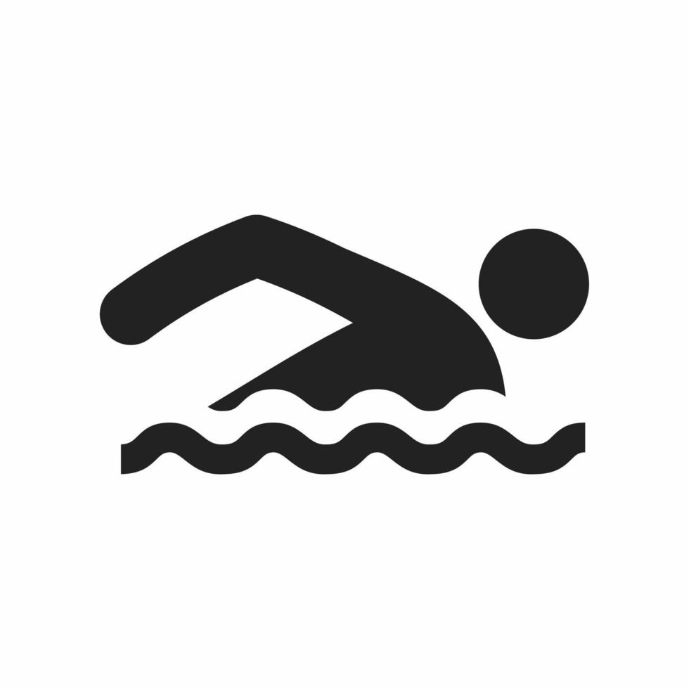 swimming flat icon vector