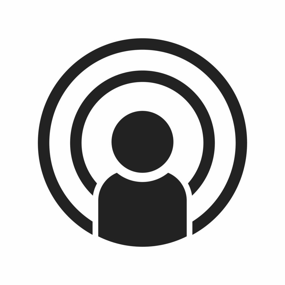 podcast flat style icon vector