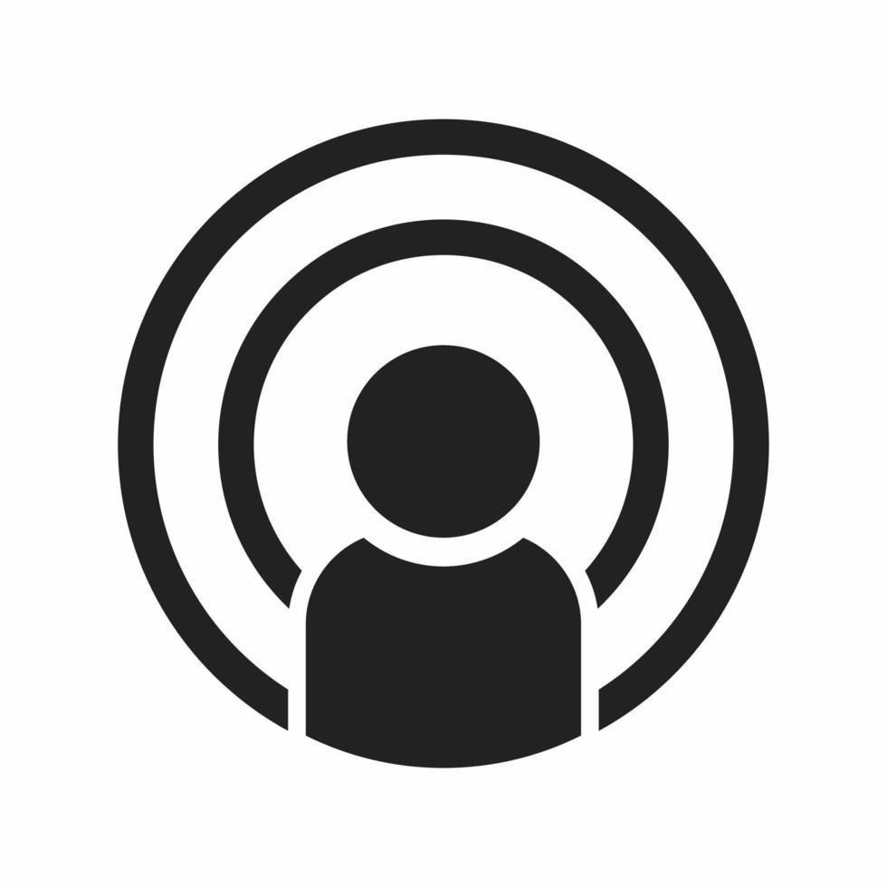 podcast flat style icon vector