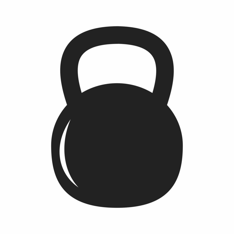 kettle bell flat icon vector