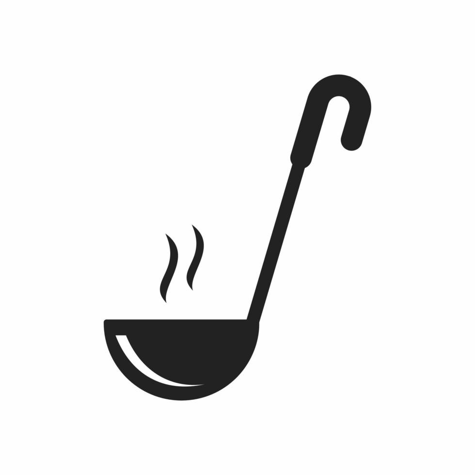 Ladle soup flat icon vector