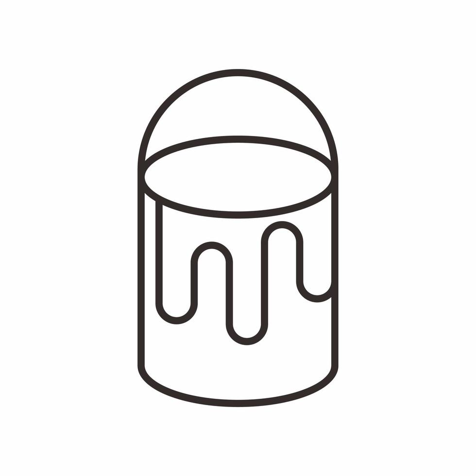 paint buckeet outline icon vector