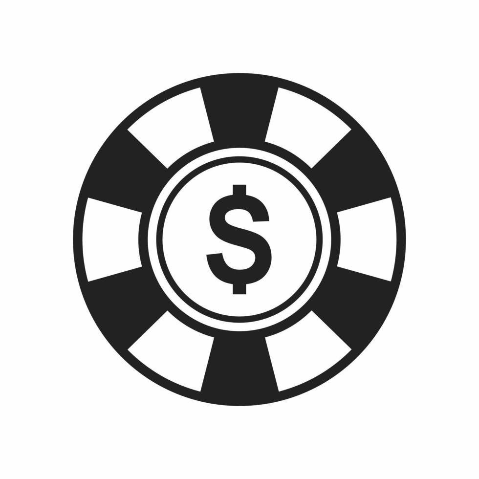 poker chips flat icon vector