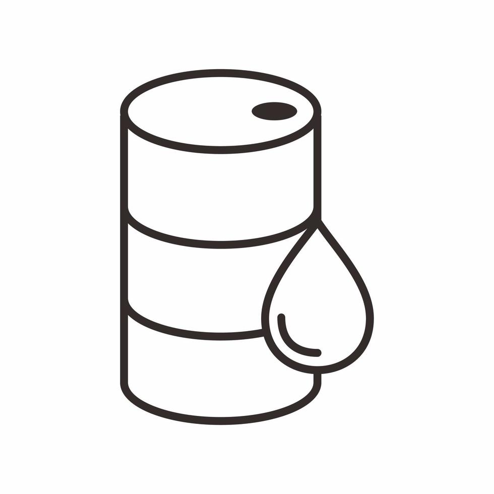 oil barrel outline icon vector