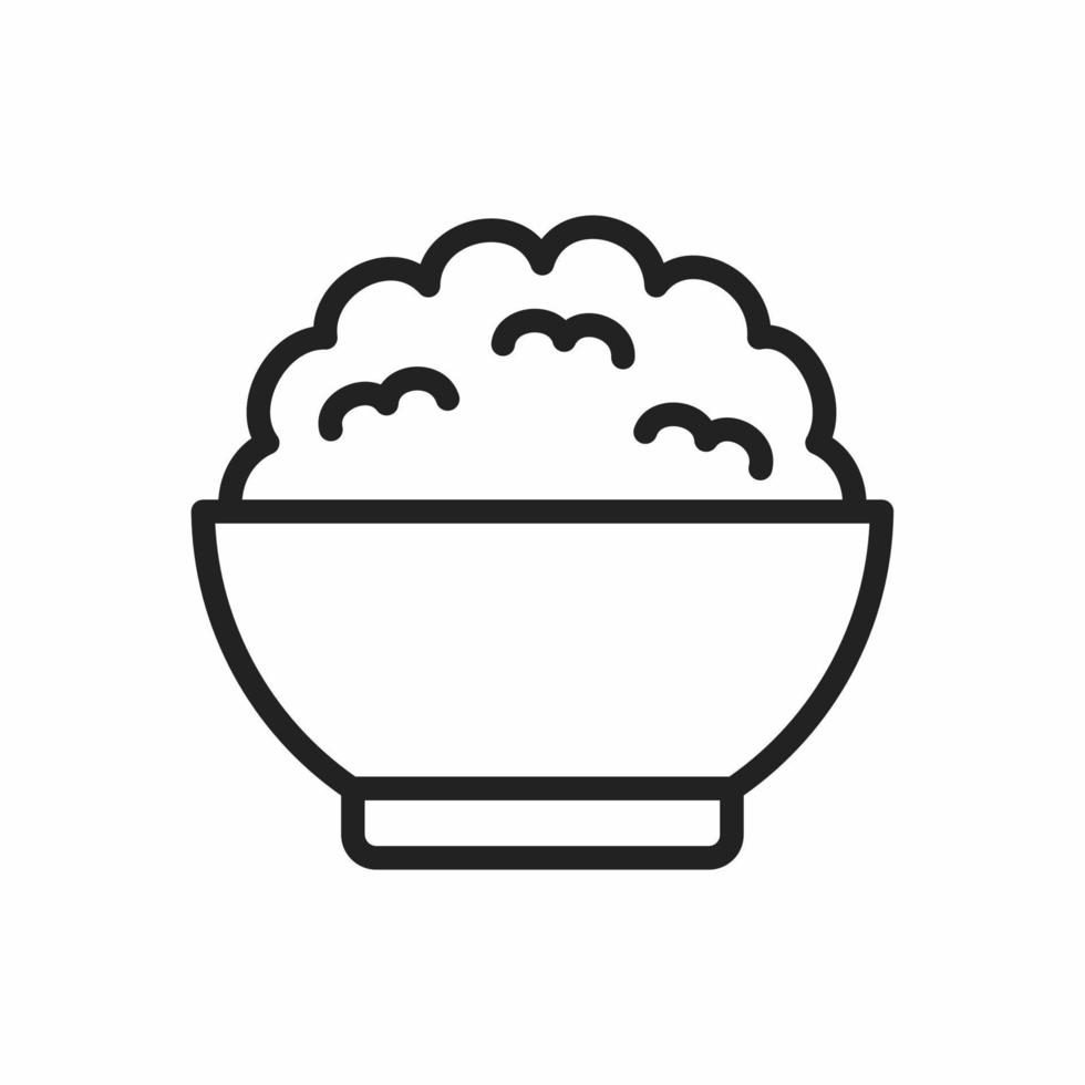 rice outline style icon vector