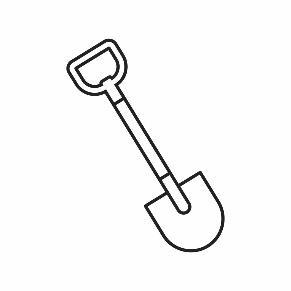 shovel outline style icon vector