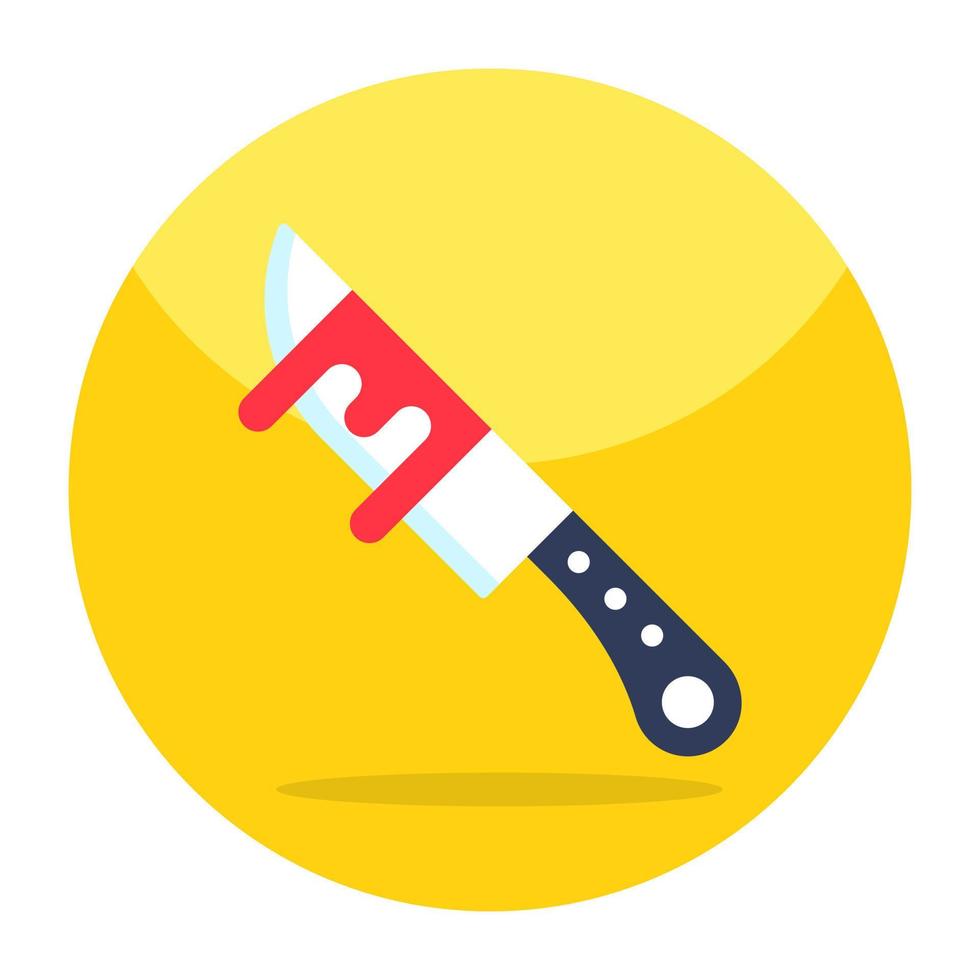 Trendy vector design of bloody knife