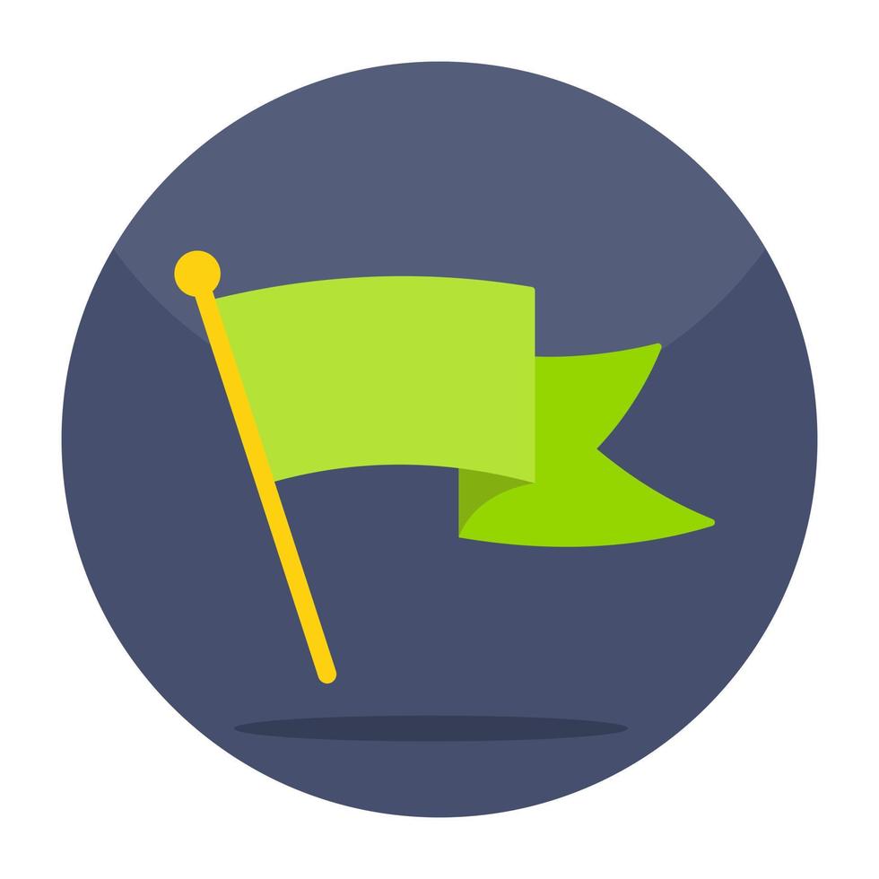Editable design icon of waving flag vector