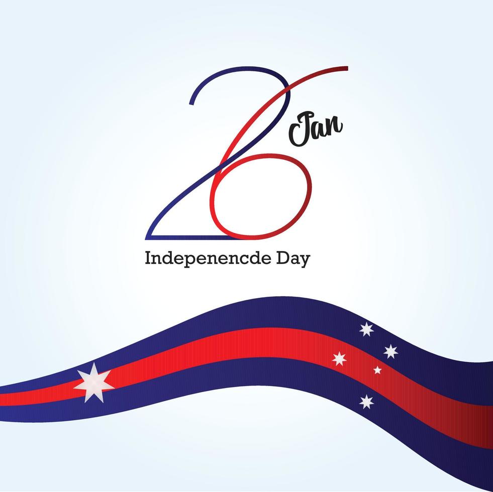 día de la independencia de australia 26 de enero fondo de vacaciones del día nacional de australia vector