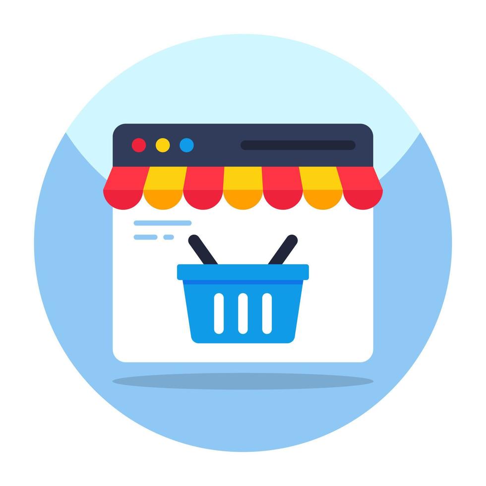 Vector design of shopping website