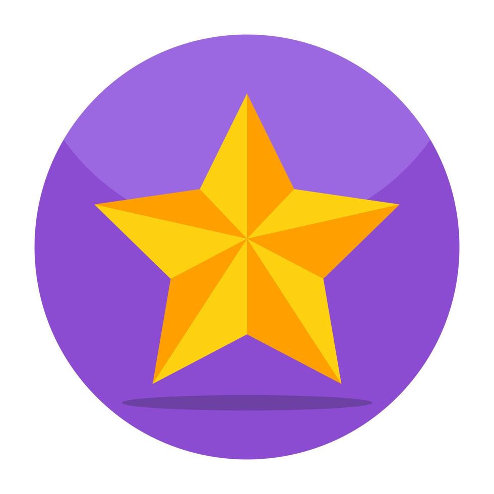 A colored design icon of star vector
