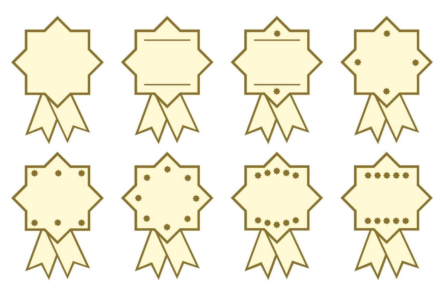 empty certificate badge label template vector