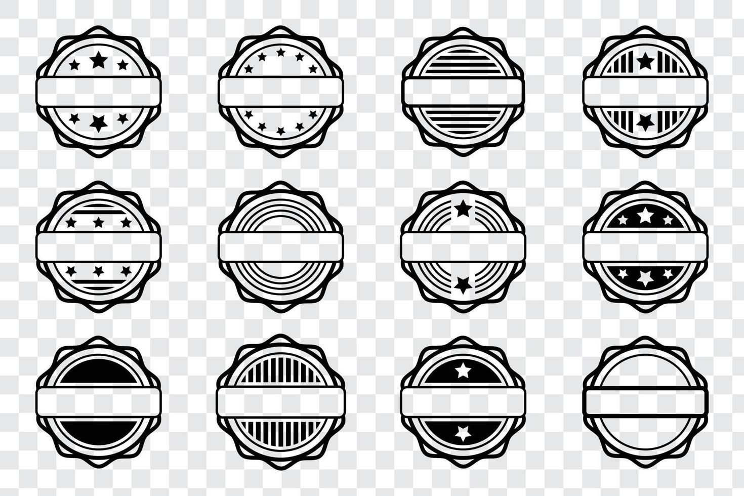 empty stamp rubber for element design vector