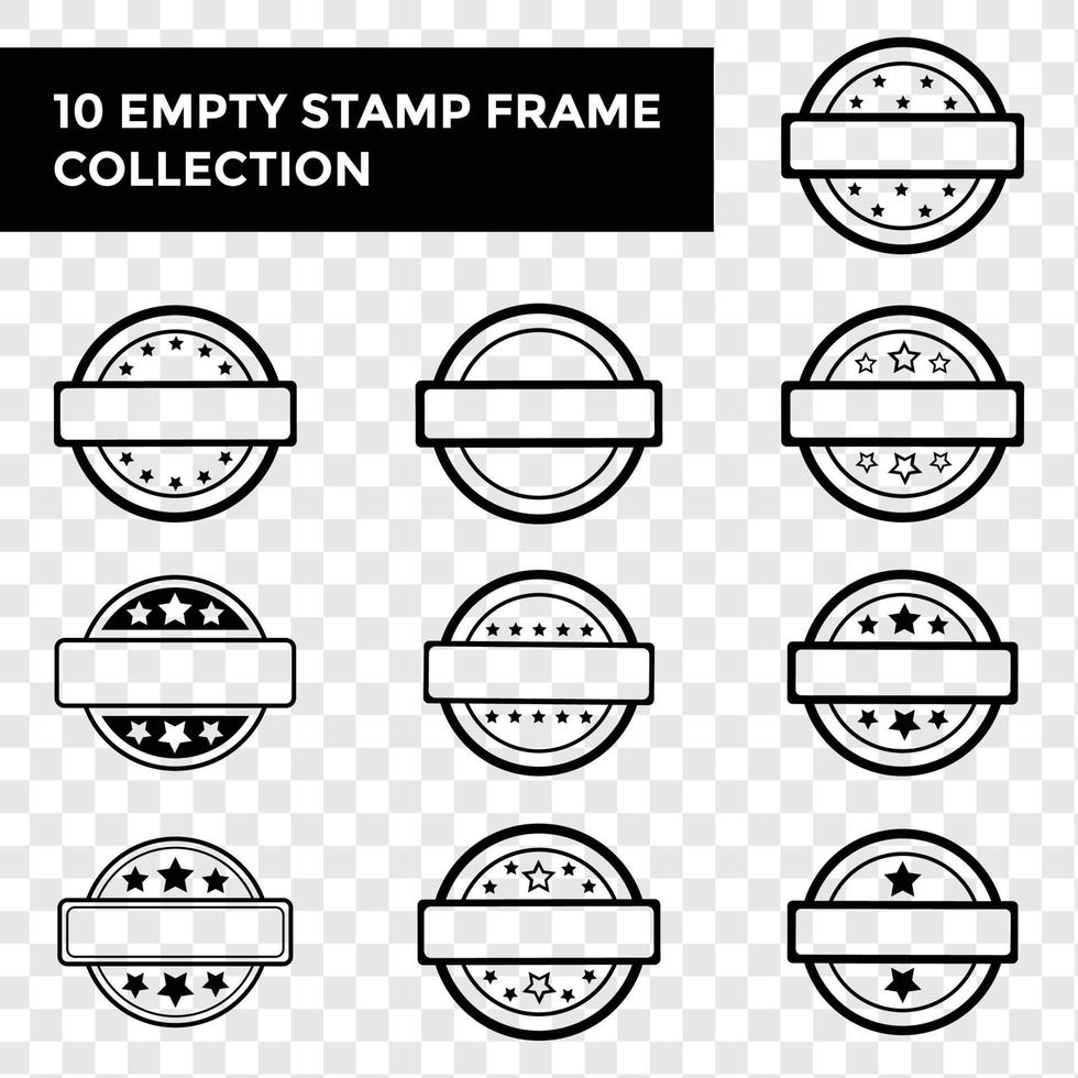empty stamp rubber for element design vector