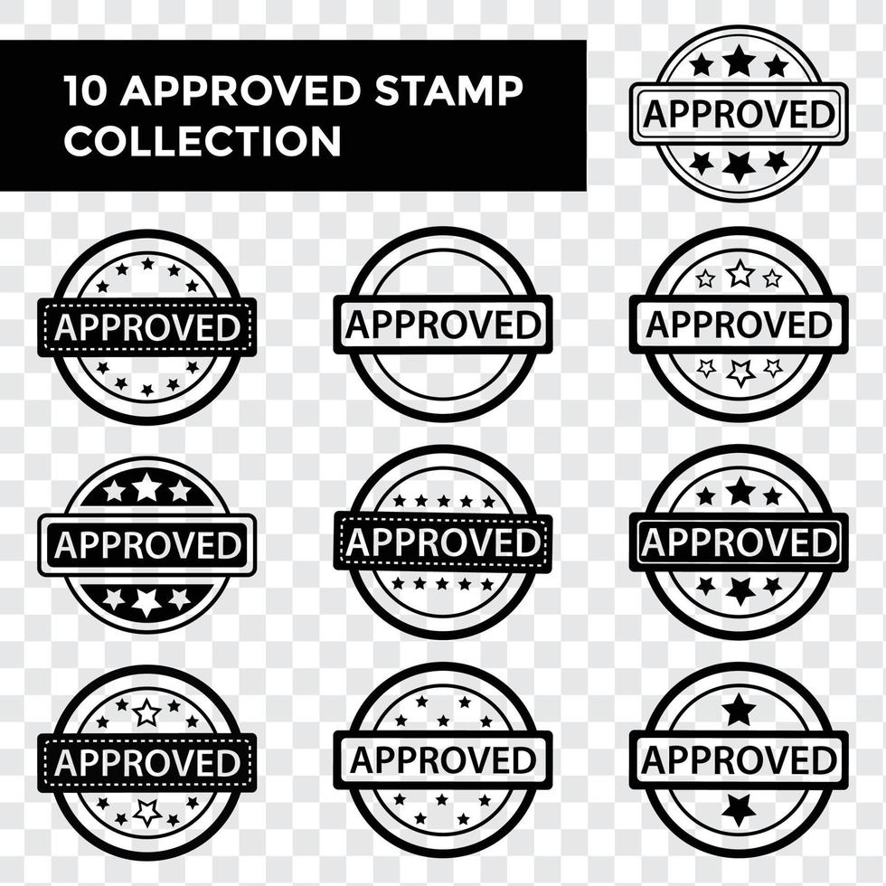 approved stamp rubber for element design vector