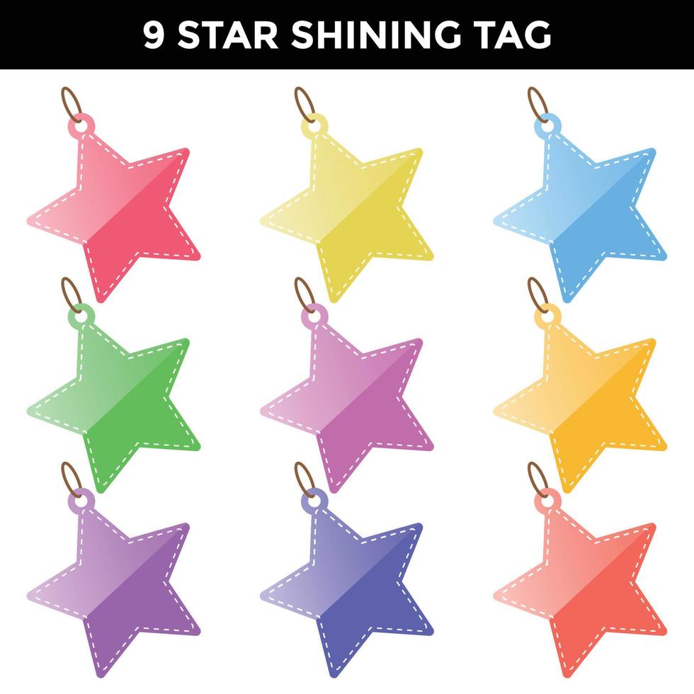 price tag star shining geometric shape vector