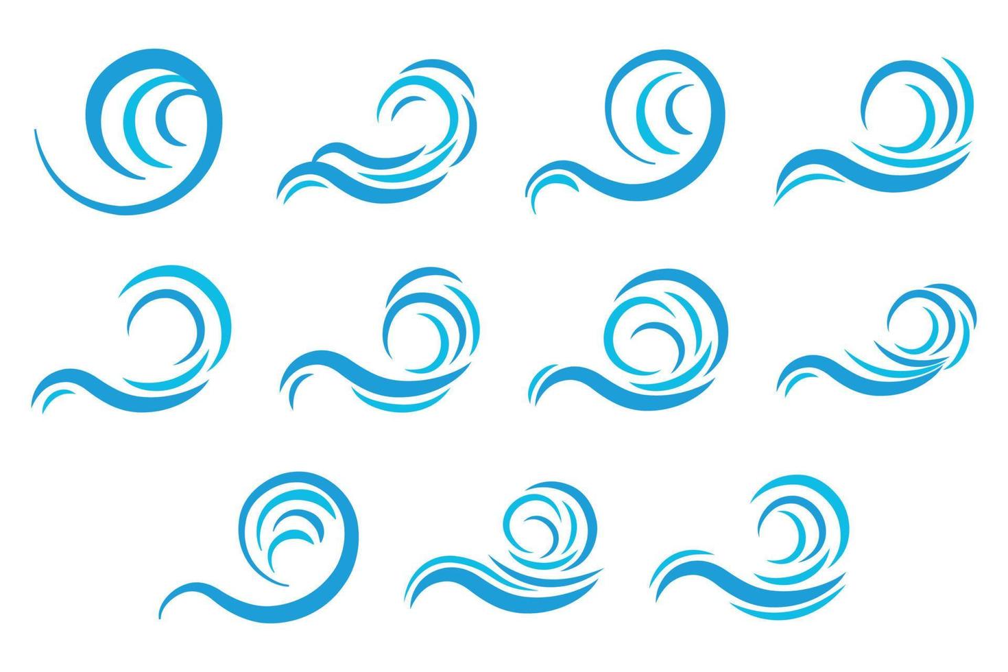 wave water splash logo icon vector