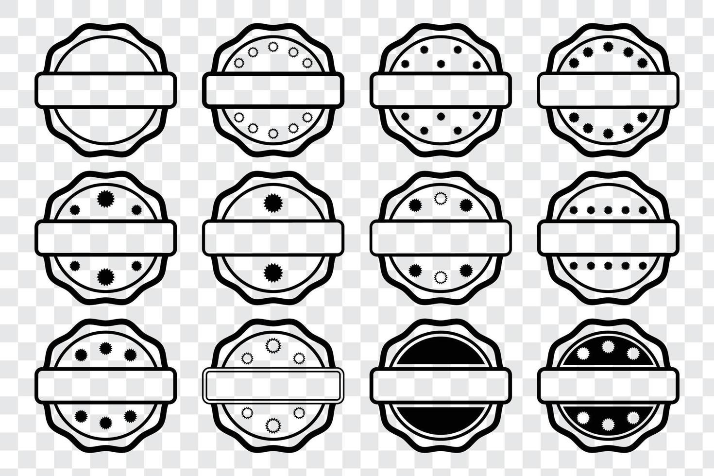 empty stamp rubber for element design vector