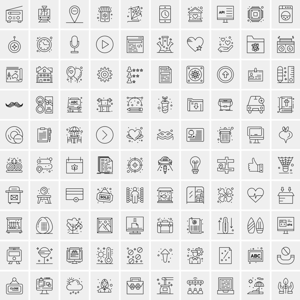 100 Business Icons for web and Print Material vector