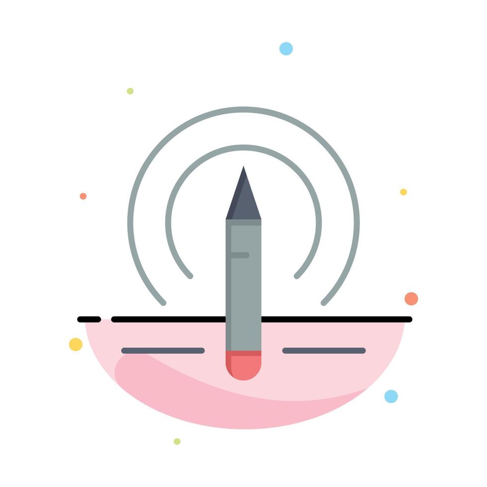 Learning Pencil Education Tools Abstract Flat Color Icon Template vector