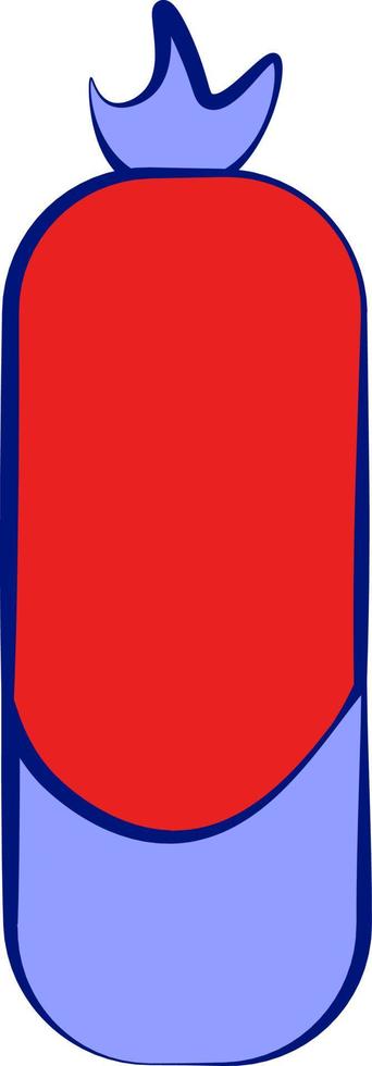 Strong punching bag, vector or color illustration.