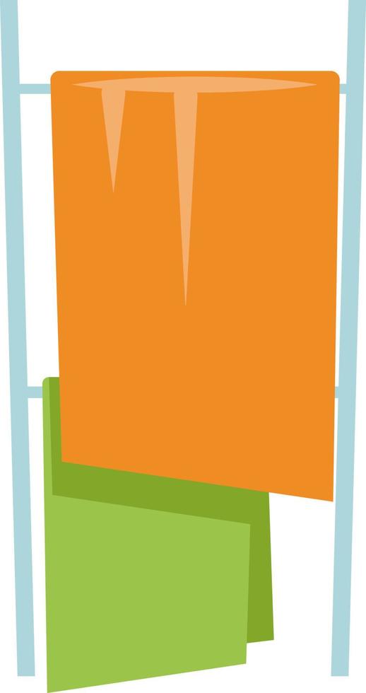 Towels, illustration, vector on white background.