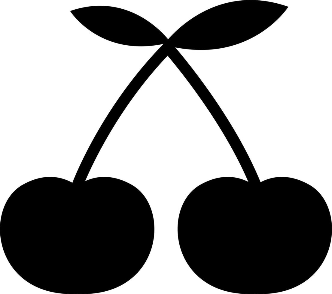 Black cherry, illustration, vector on white background.