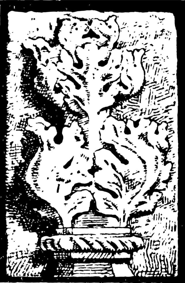 Gothic Architecture Finial, architectural decoration, vintage engraving