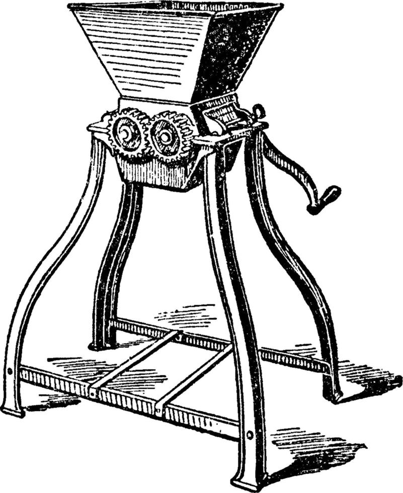 Curd Mill, vintage illustration. vector