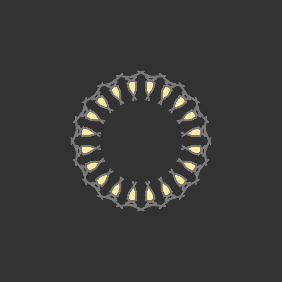 mandala design with abstract shape vector