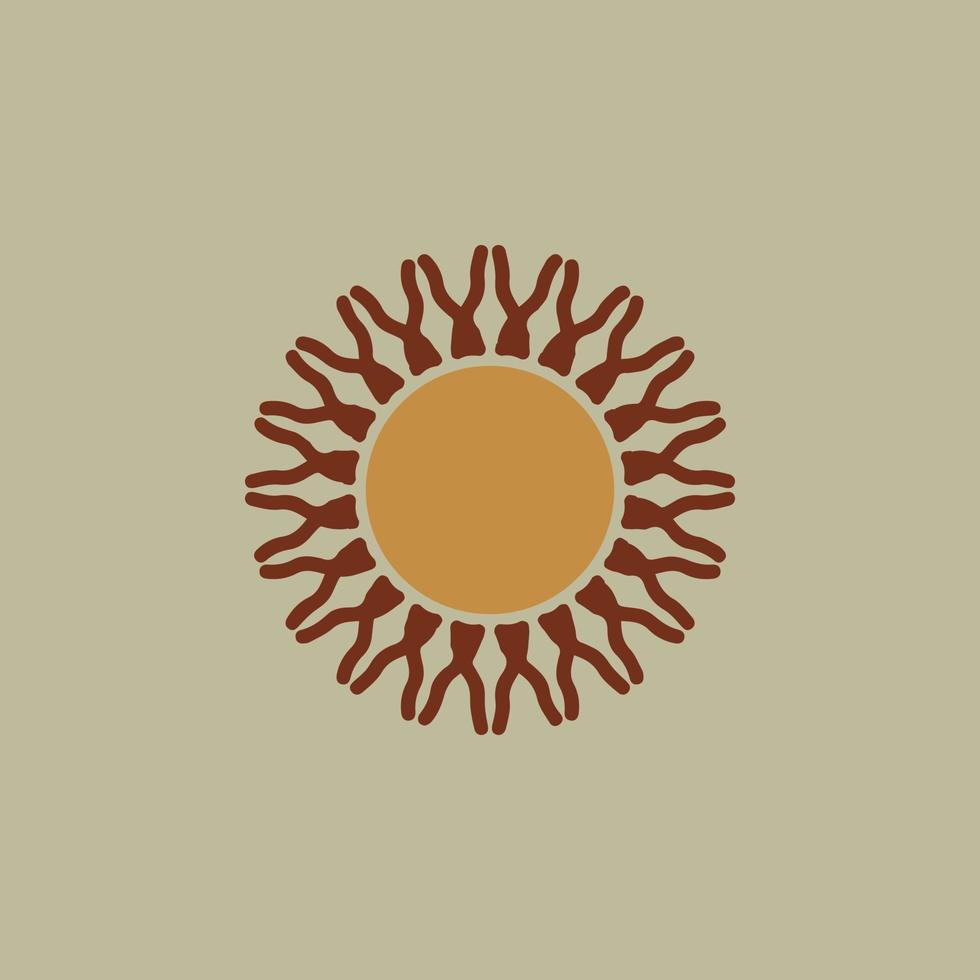 mandala design with abstract shape vector