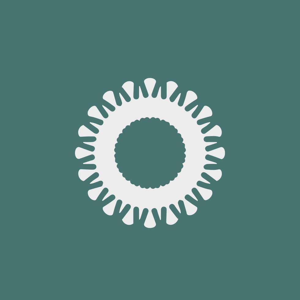 mandala design with abstract shape vector