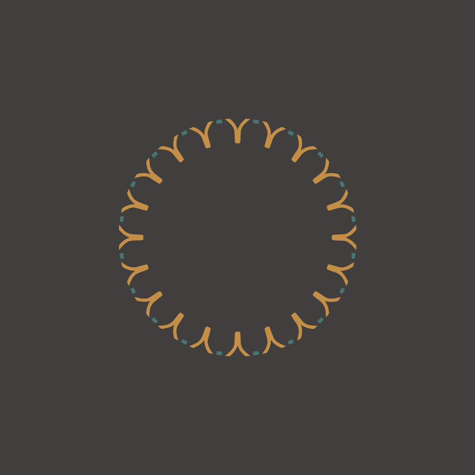mandala design with abstract shape vector