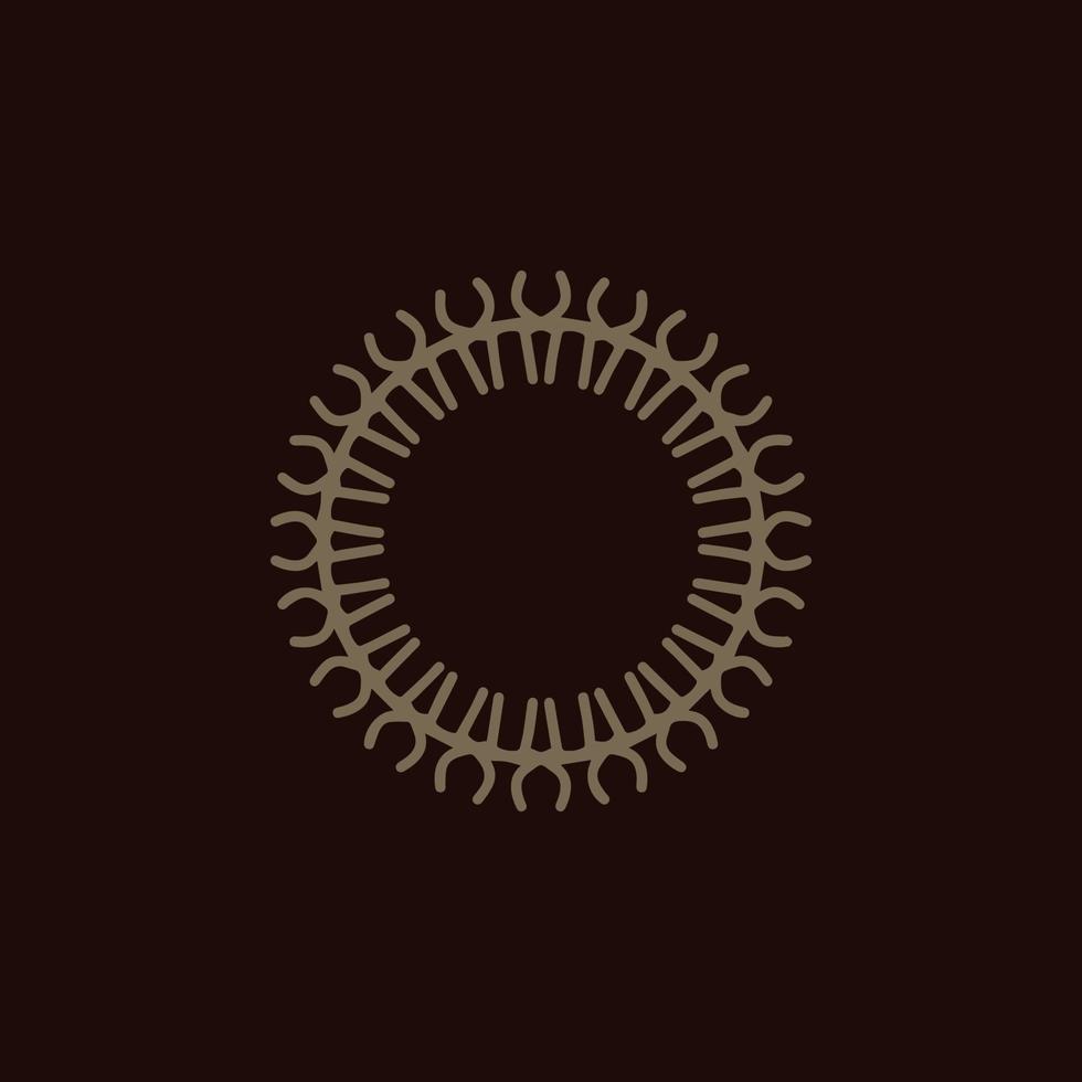 mandala design with abstract shape vector