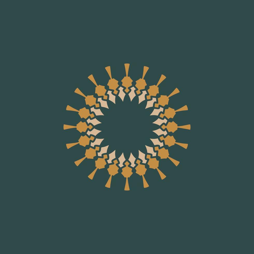 mandala design with abstract shape vector