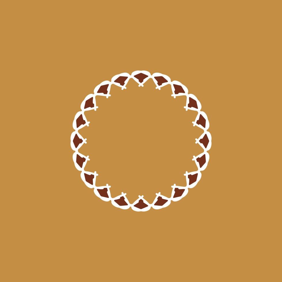 mandala design with abstract shape vector