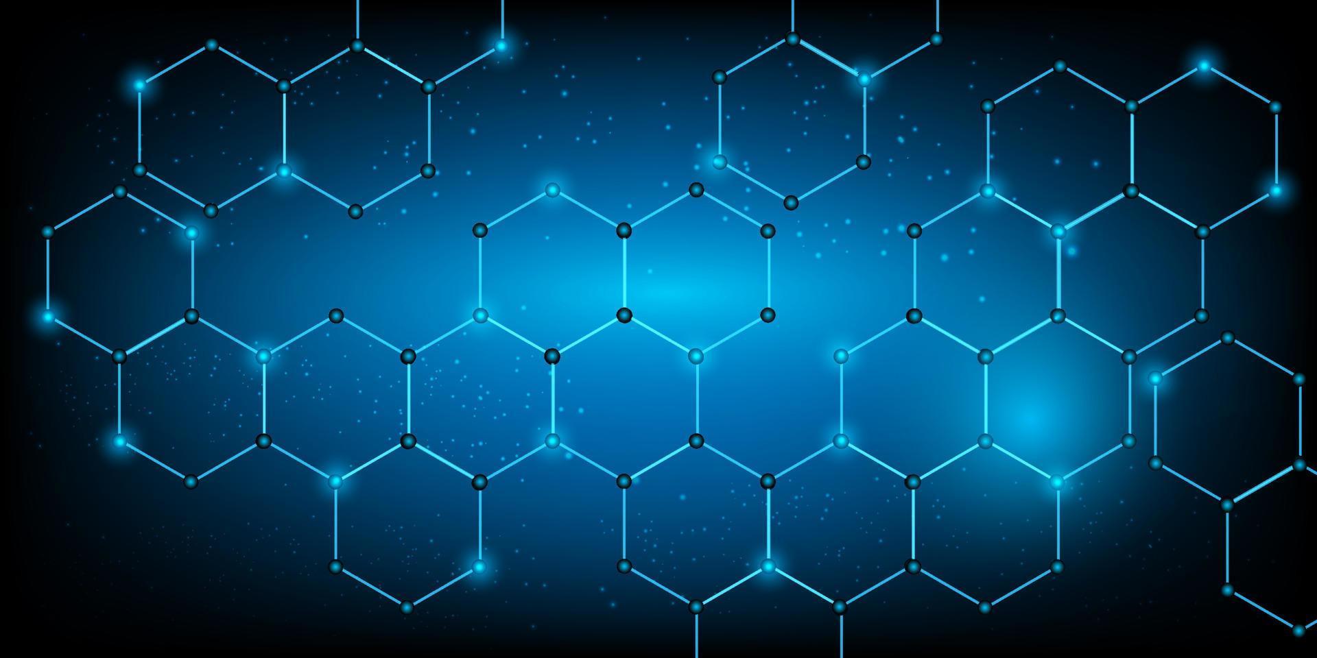 electrónica de seguridad hexagonal para seguridad con concepto de vector de holograma para pantalla de negocio de fondo de elemento de tecnología futura