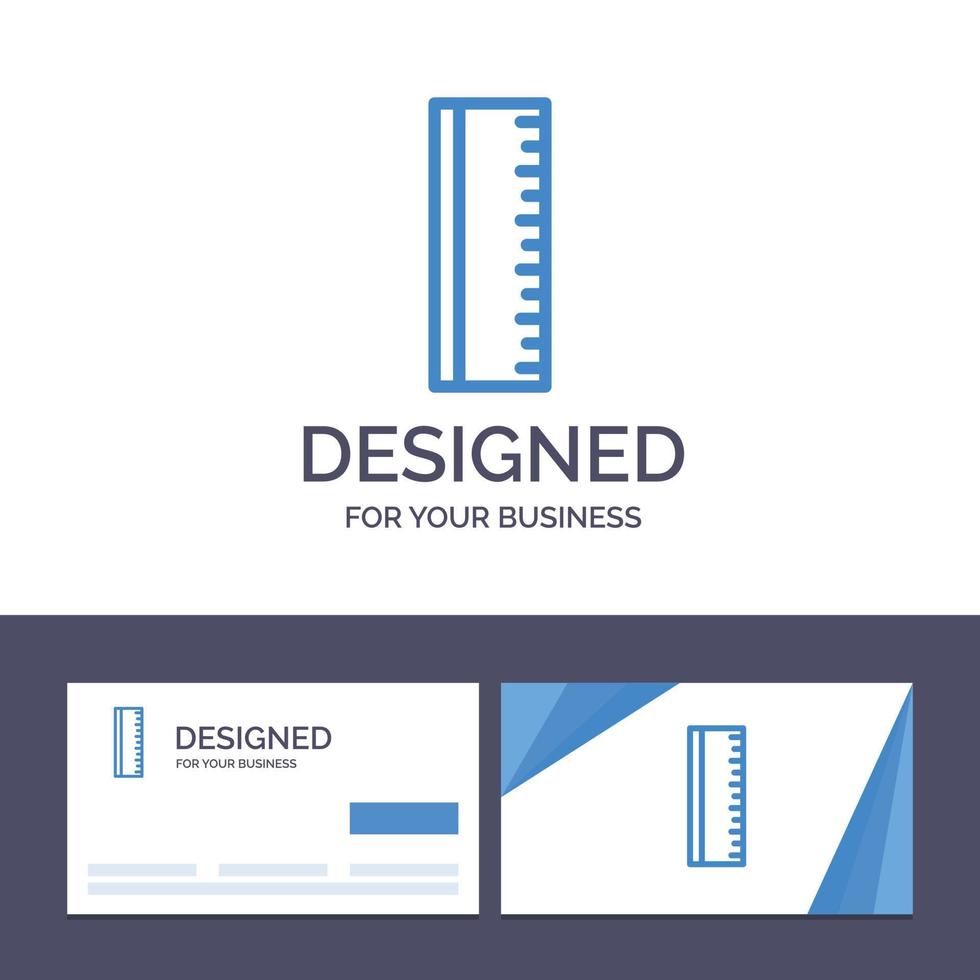 Creative Business Card and Logo template Education Ruler School Vector Illustration