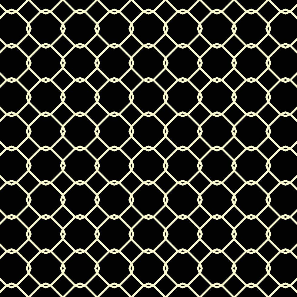 repeated plait quadrangles on black pattern vector design