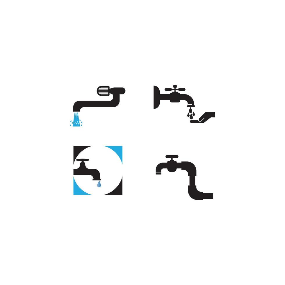 diseño de vector de icono de grifo de agua