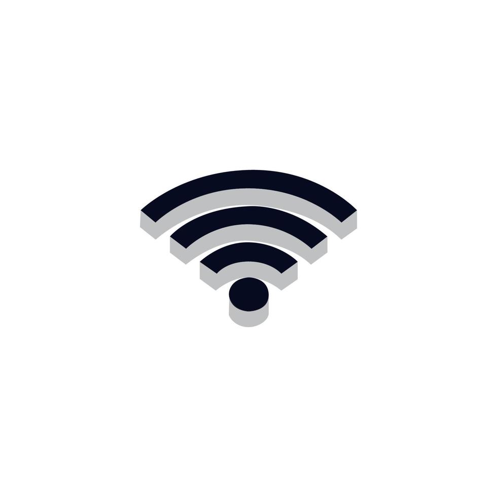 Wifi wireless internet signal or isp hotspot connection flat icon vector