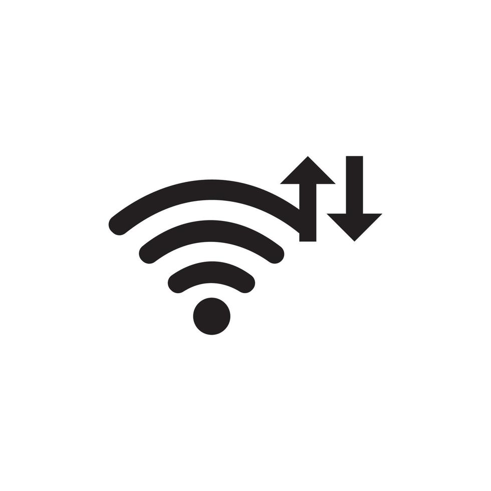 Wifi wireless internet signal or isp hotspot connection flat icon vector