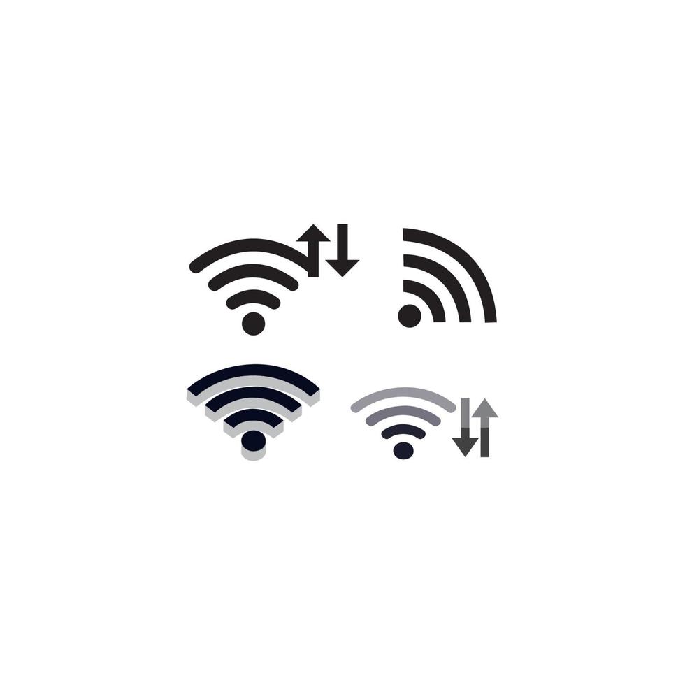señal de internet inalámbrica wifi o icono plano de conexión de punto de acceso isp vector