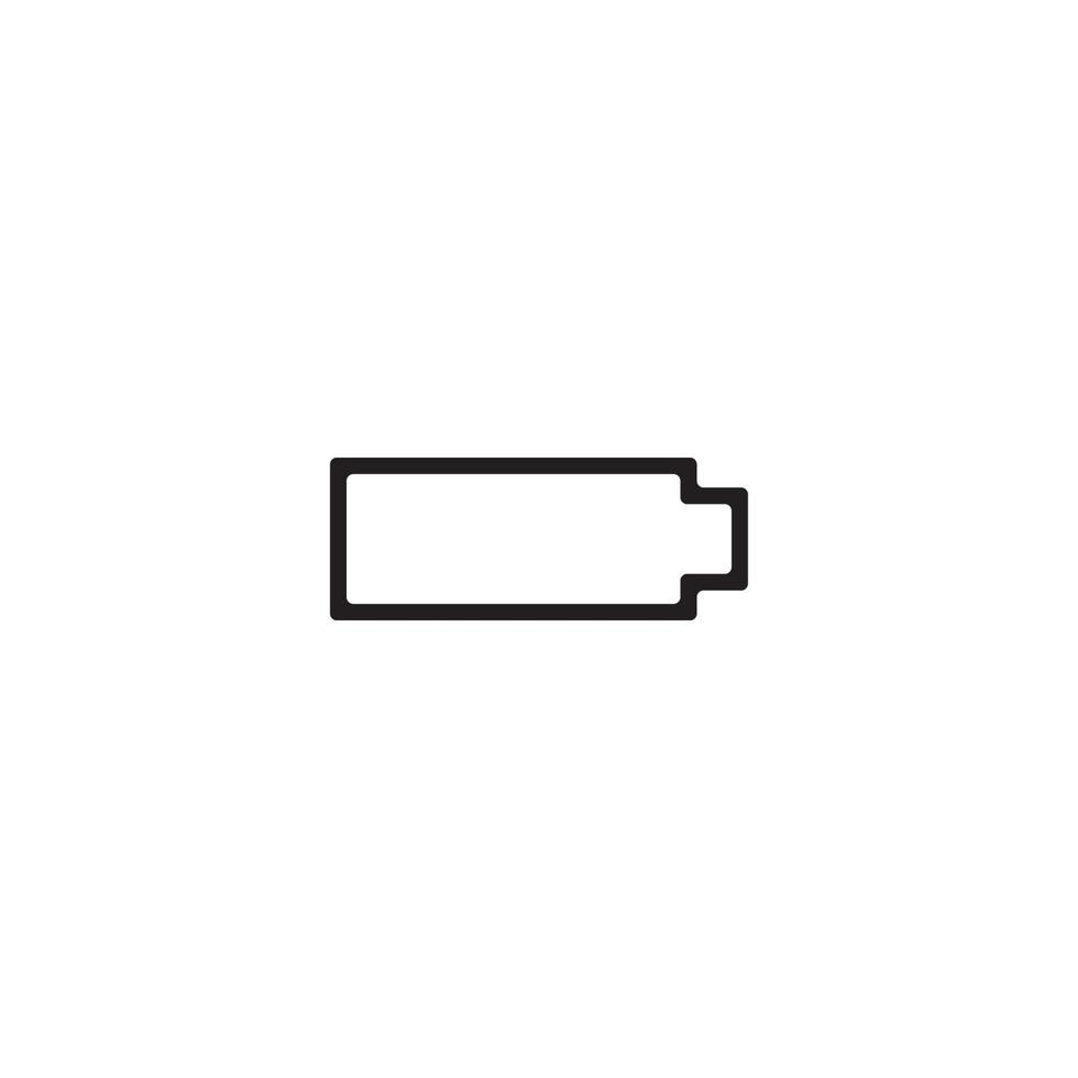 Ilustración de icono de vector de logotipo de batería verde ecológico en plano