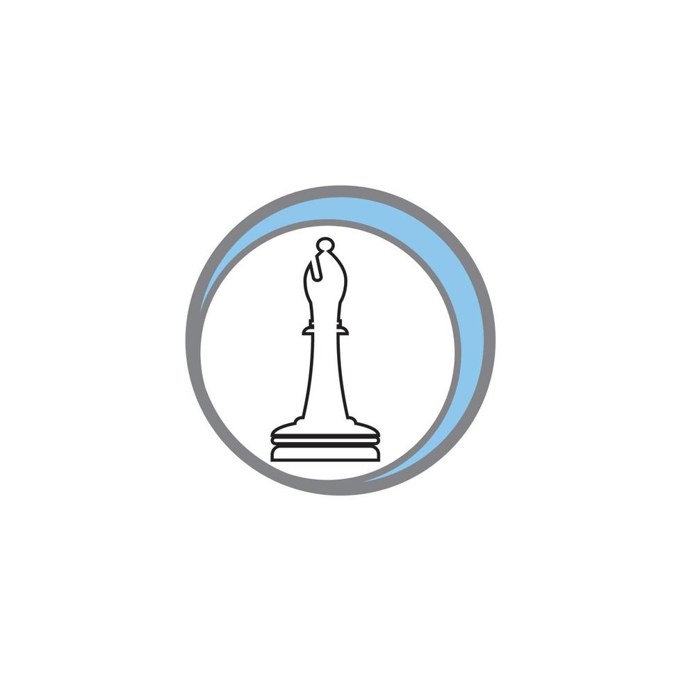 juego de piezas de ajedrez vectorial para el diseño del logotipo. ilustración de peón, torre, caballo, obispo, rey y reina vector
