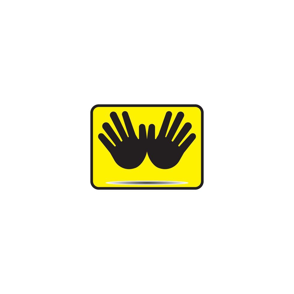 Finger point icon in flat style. Hand gesture vector illustration